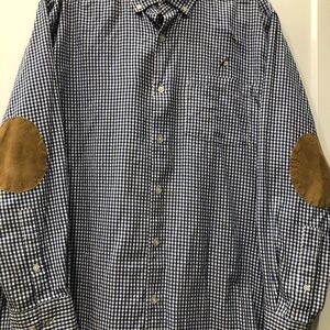 Gentleman Bob by Cotton & Oaks Long Sleeve Blue & White Check Shirt Sz M